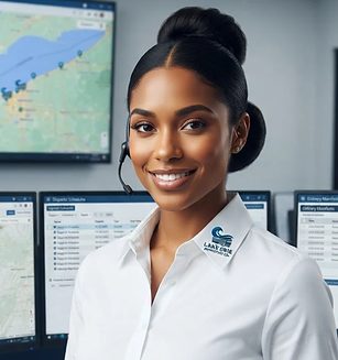 Sara, Lake Erie Dumpsters Co dispatcher, taking a booking
